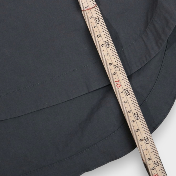 VOLLEBAK Mens M Grey-Green Equator Shirt Stand-up Collar Vents Roll-Tab Sleeves - Picture 4 of 9